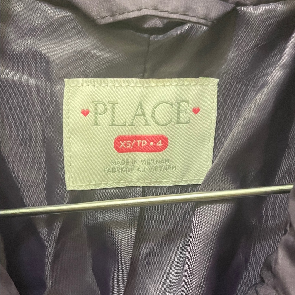 The Children's Place Dark Purple Kids Puffer Jacket - Picture 2 of 3